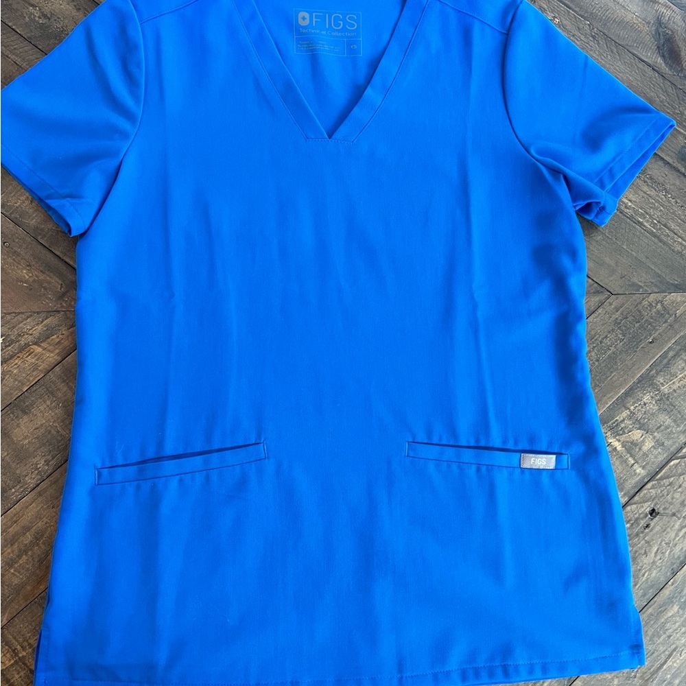 Figs Technical Collection Casma 3-Pocket Scrub Top Size XS Pre-Owned